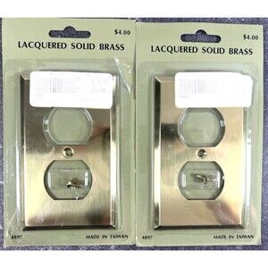 2 Solid Brass Outlet Covers Kirklands New 4897